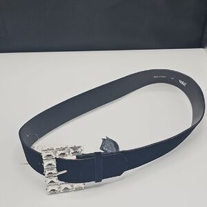 Black Belt with Silver Buckle